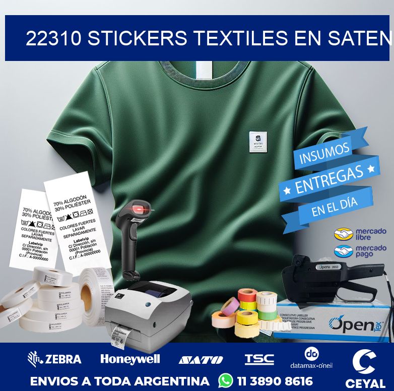 22310 STICKERS TEXTILES EN SATEN