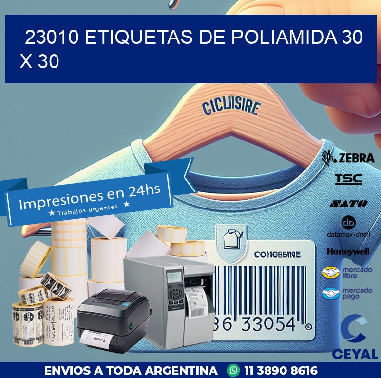 23010 ETIQUETAS DE POLIAMIDA 30 X 30