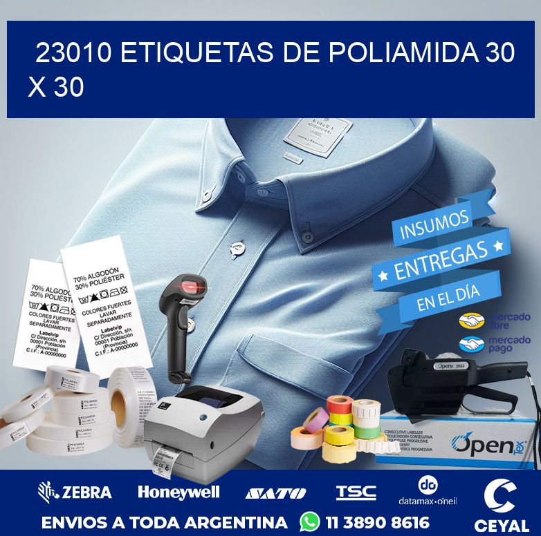 23010 ETIQUETAS DE POLIAMIDA 30 X 30
