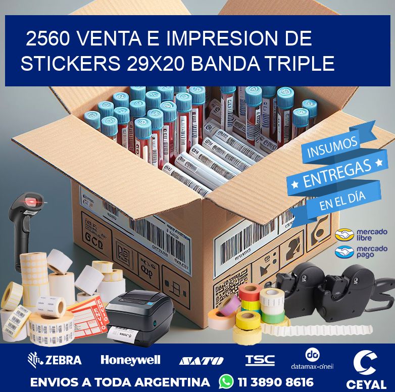 2560 VENTA E IMPRESION DE STICKERS 29X20 BANDA TRIPLE