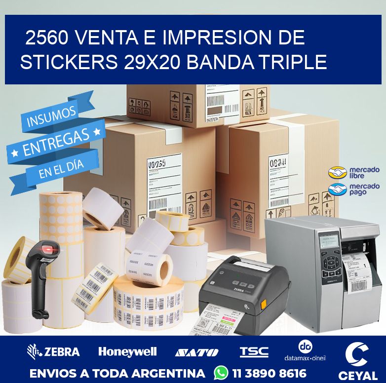 2560 VENTA E IMPRESION DE STICKERS 29X20 BANDA TRIPLE