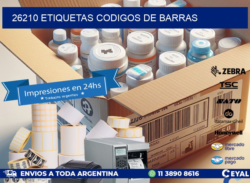 26210 etiquetas codigos de barras