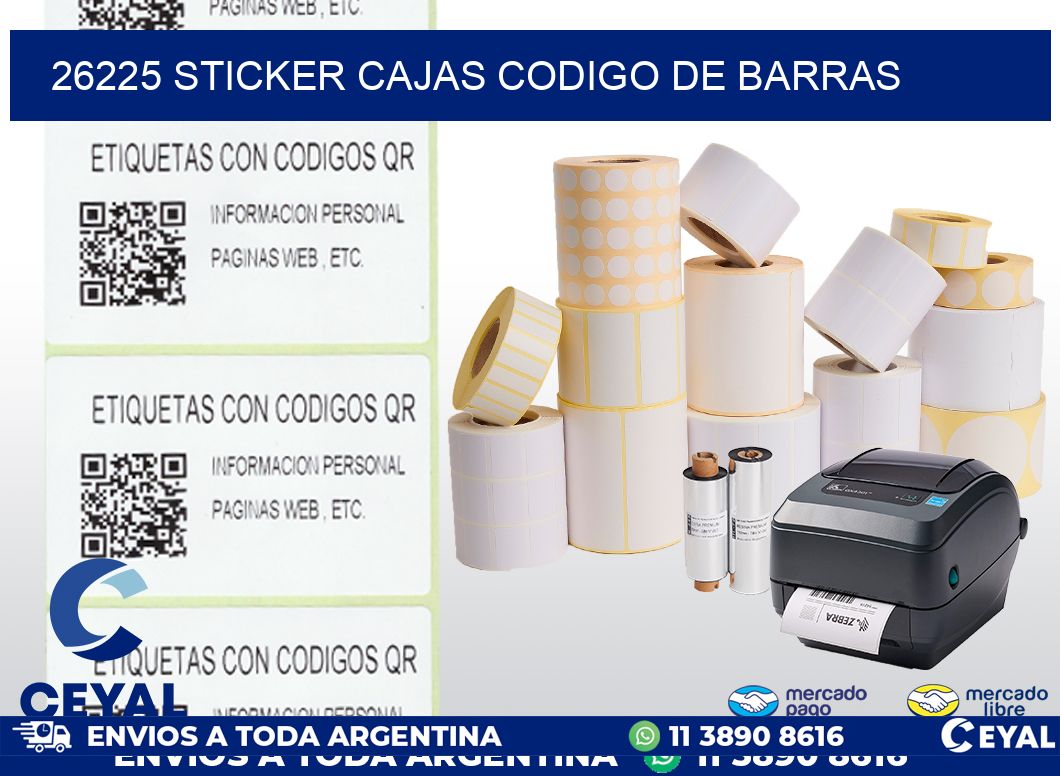 26225 STICKER CAJAS CODIGO DE BARRAS