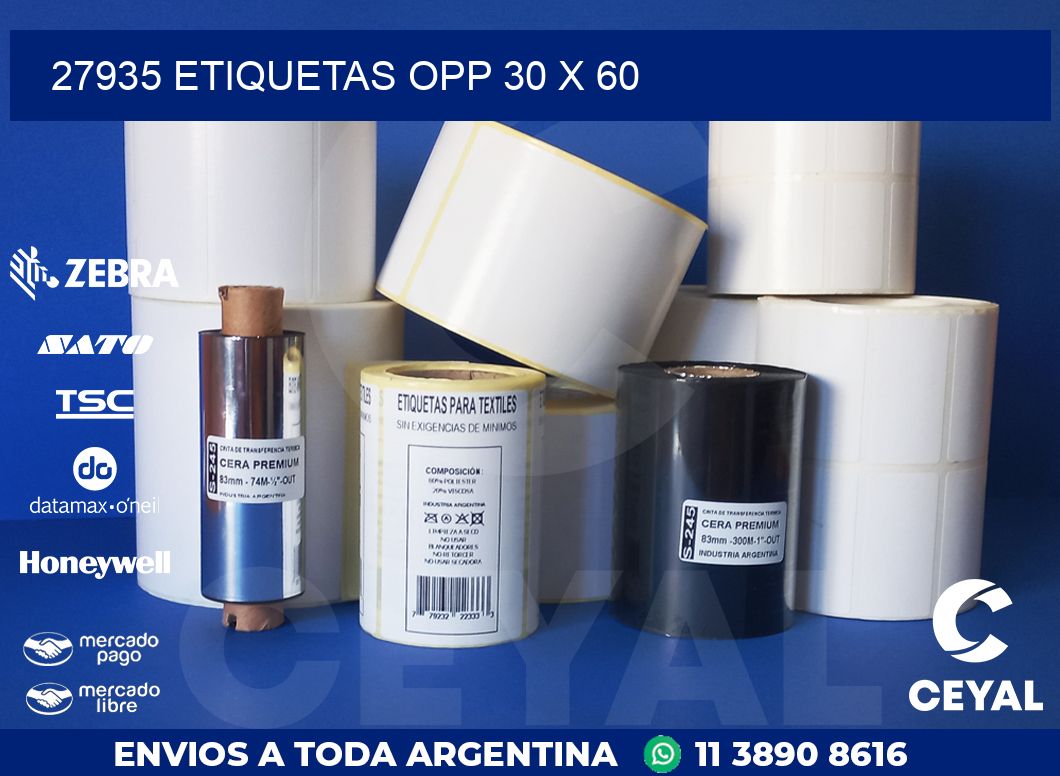 27935 ETIQUETAS OPP 30 X 60