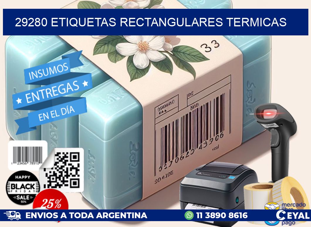29280 etiquetas rectangulares termicas