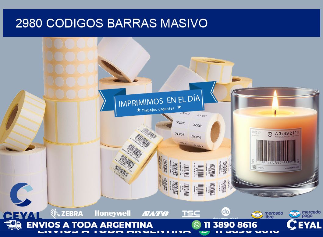 2980 CODIGOS BARRAS MASIVO