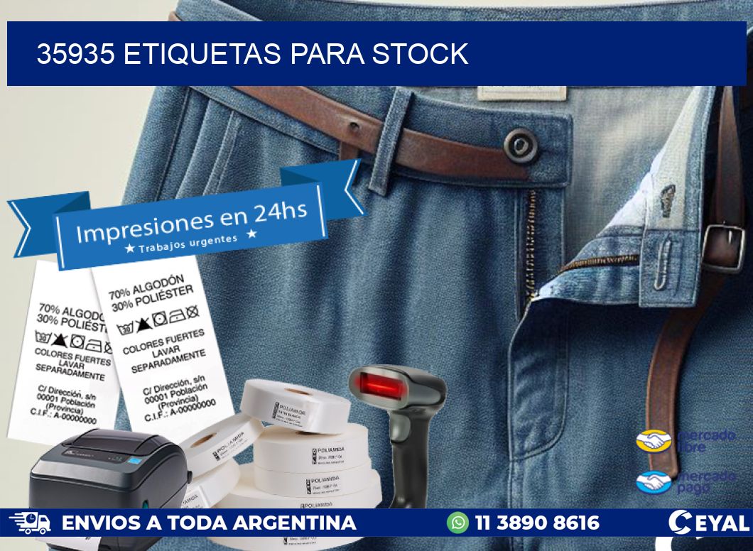 35935 ETIQUETAS PARA STOCK