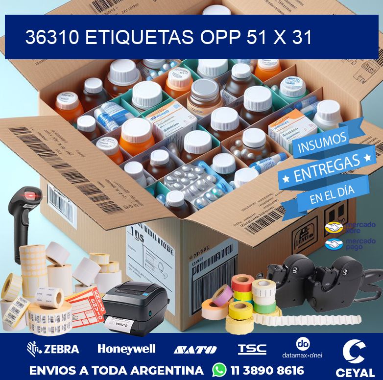 36310 ETIQUETAS OPP 51 X 31