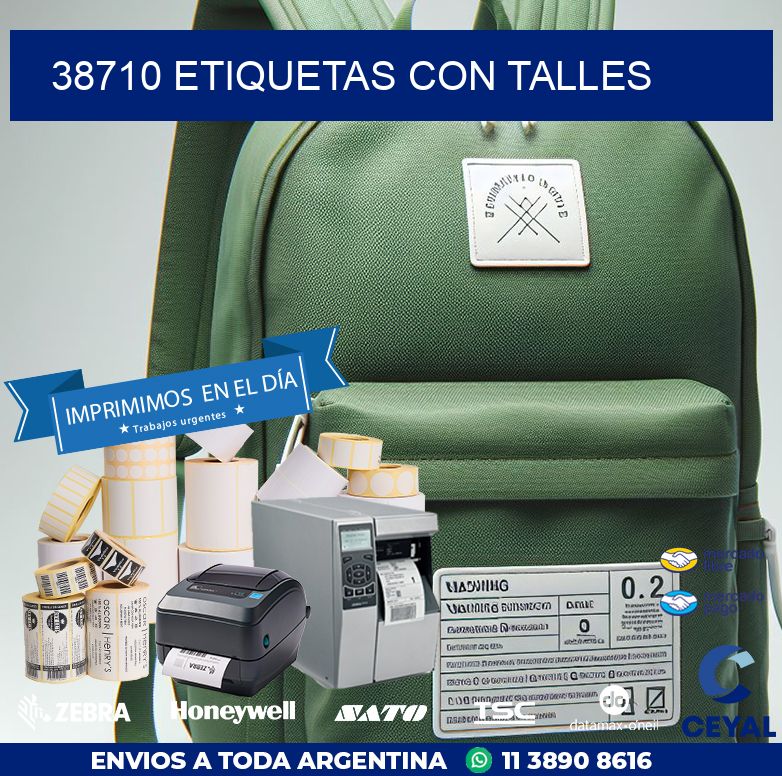 38710 ETIQUETAS CON TALLES
