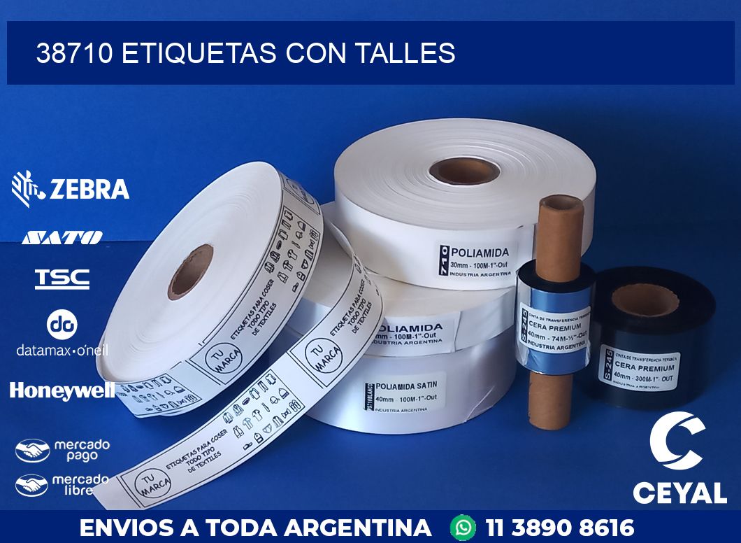 38710 ETIQUETAS CON TALLES