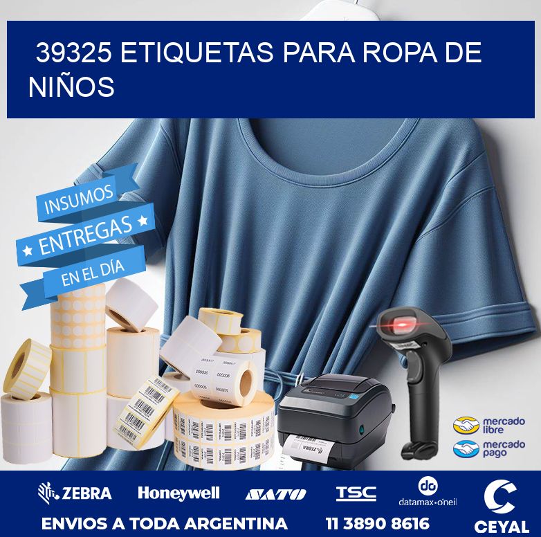 39325 ETIQUETAS PARA ROPA DE NIÑOS