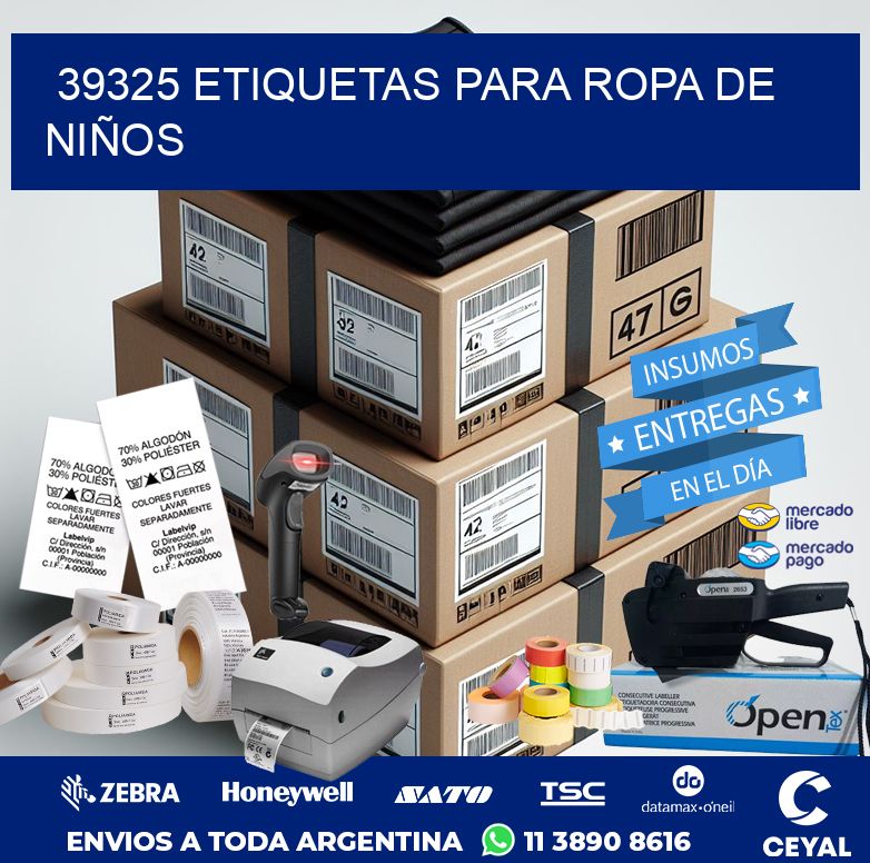 39325 ETIQUETAS PARA ROPA DE NIÑOS