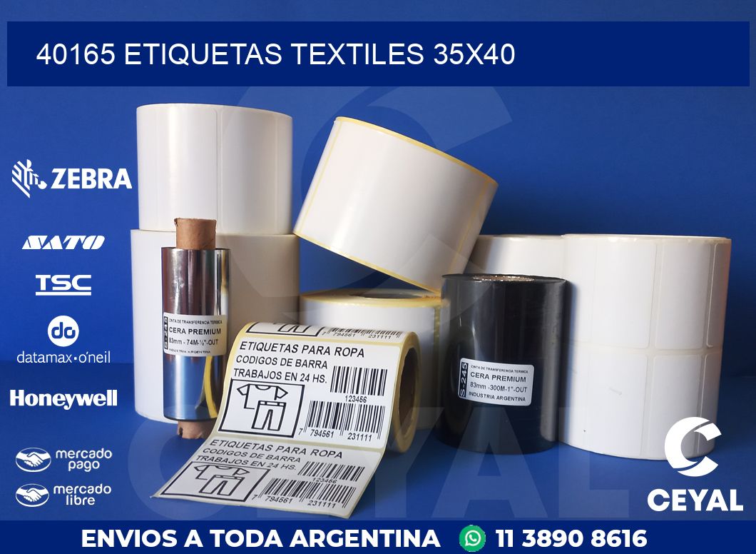 40165 ETIQUETAS TEXTILES 35X40