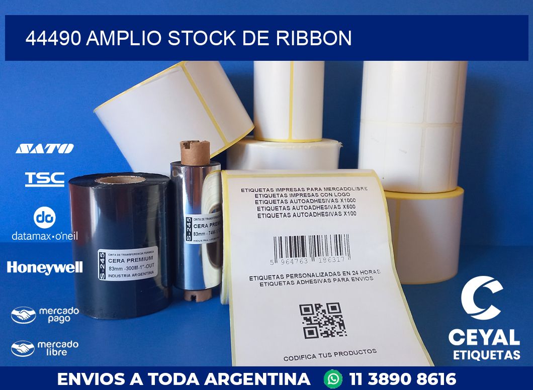 44490 AMPLIO STOCK DE RIBBON