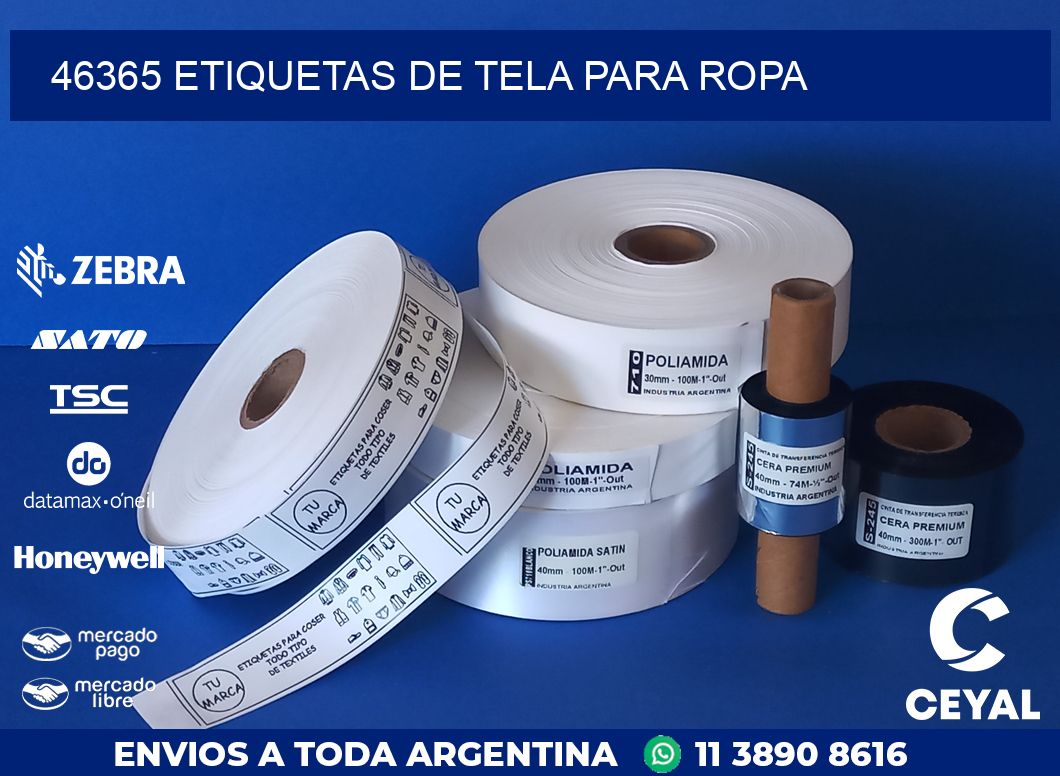 46365 ETIQUETAS DE TELA PARA ROPA