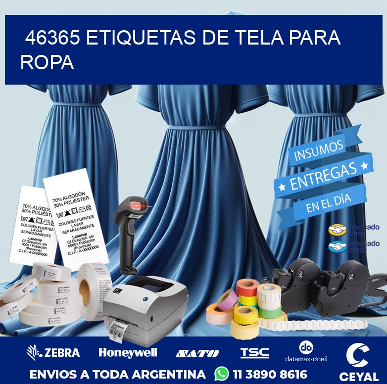 46365 ETIQUETAS DE TELA PARA ROPA