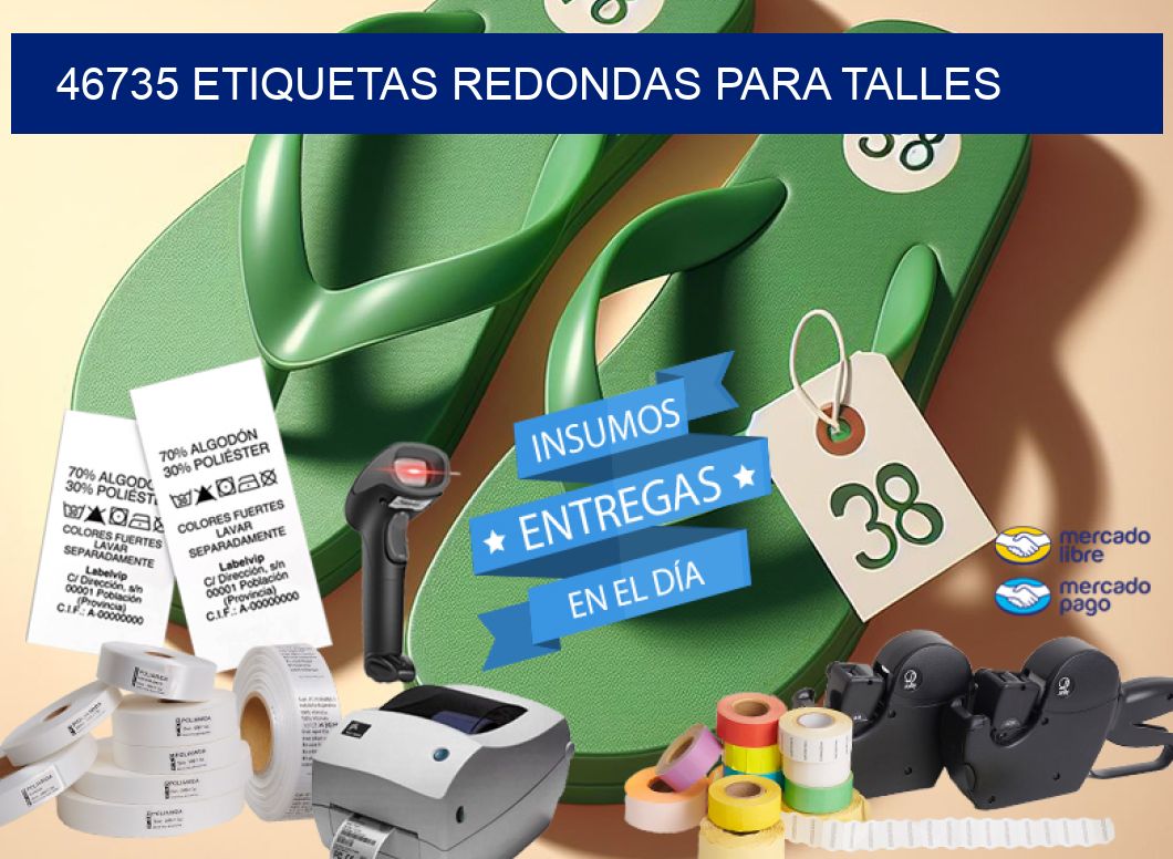 46735 ETIQUETAS REDONDAS PARA TALLES