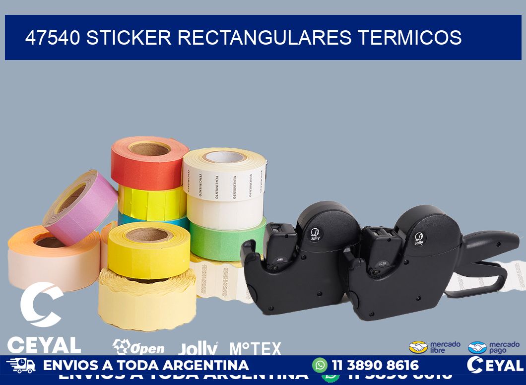 47540 Sticker rectangulares termicos