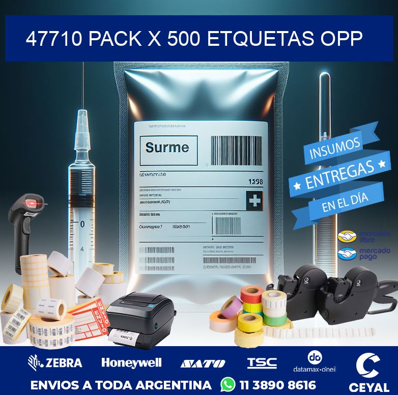 47710 PACK X 500 ETQUETAS OPP