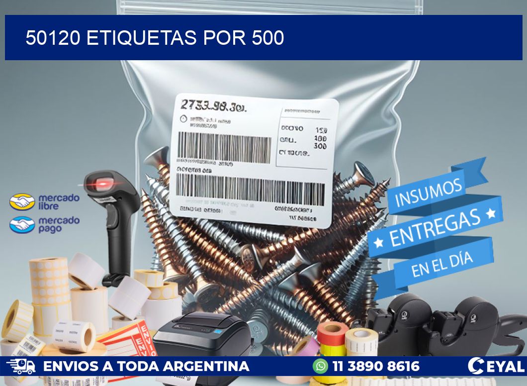 50120 ETIQUETAS POR 500