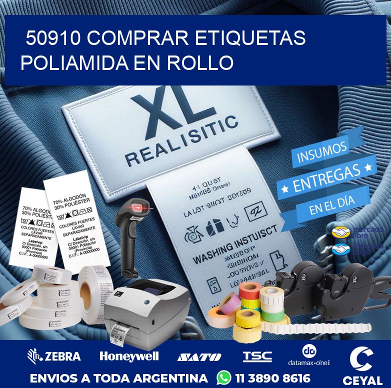 50910 COMPRAR ETIQUETAS POLIAMIDA EN ROLLO