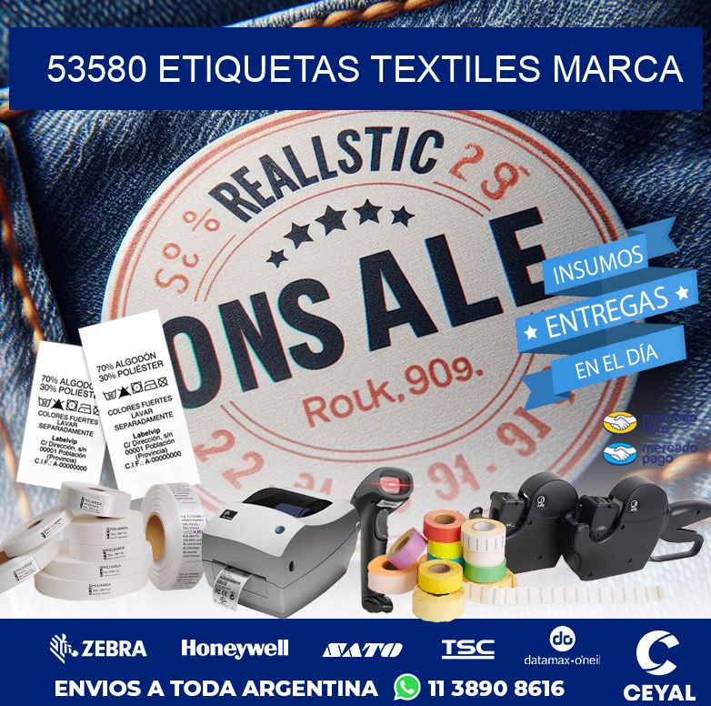 53580 ETIQUETAS TEXTILES MARCA