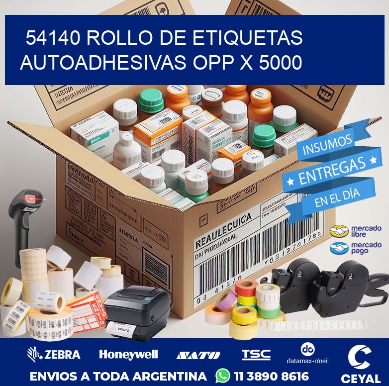 54140 ROLLO DE ETIQUETAS AUTOADHESIVAS OPP X 5000