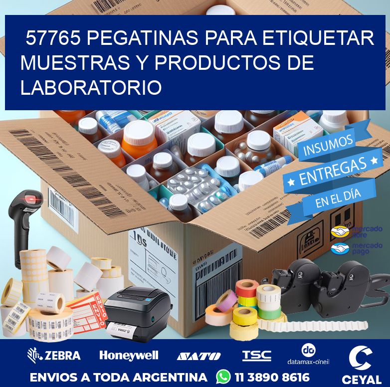 57765 PEGATINAS PARA ETIQUETAR MUESTRAS Y PRODUCTOS DE LABORATORIO