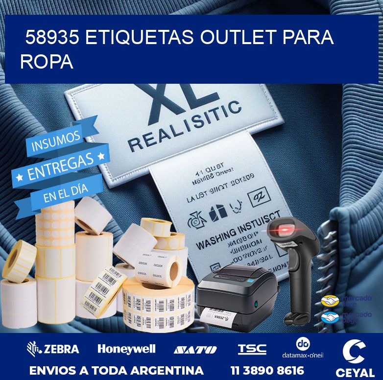 58935 ETIQUETAS OUTLET PARA ROPA