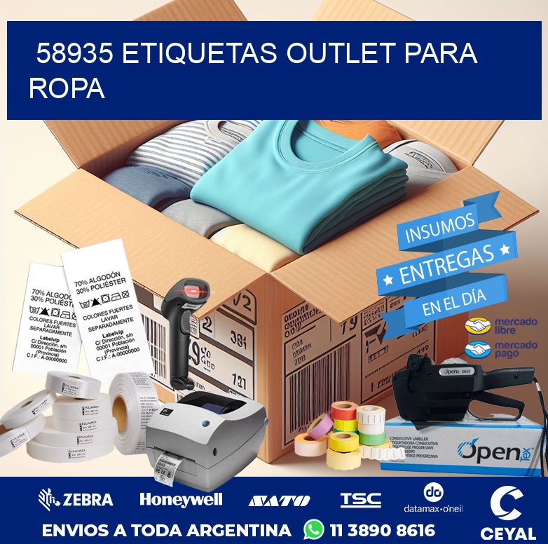 58935 ETIQUETAS OUTLET PARA ROPA