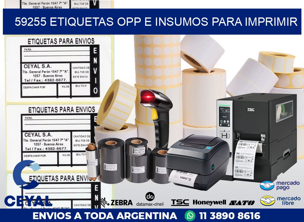 59255 ETIQUETAS OPP E INSUMOS PARA IMPRIMIR