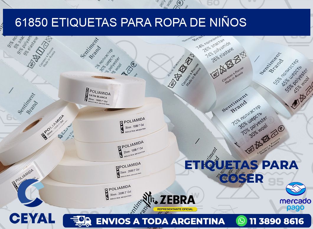 61850 ETIQUETAS PARA ROPA DE NIÑOS