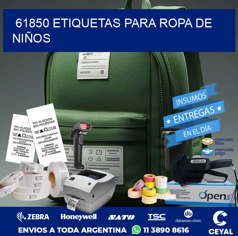 61850 ETIQUETAS PARA ROPA DE NIÑOS