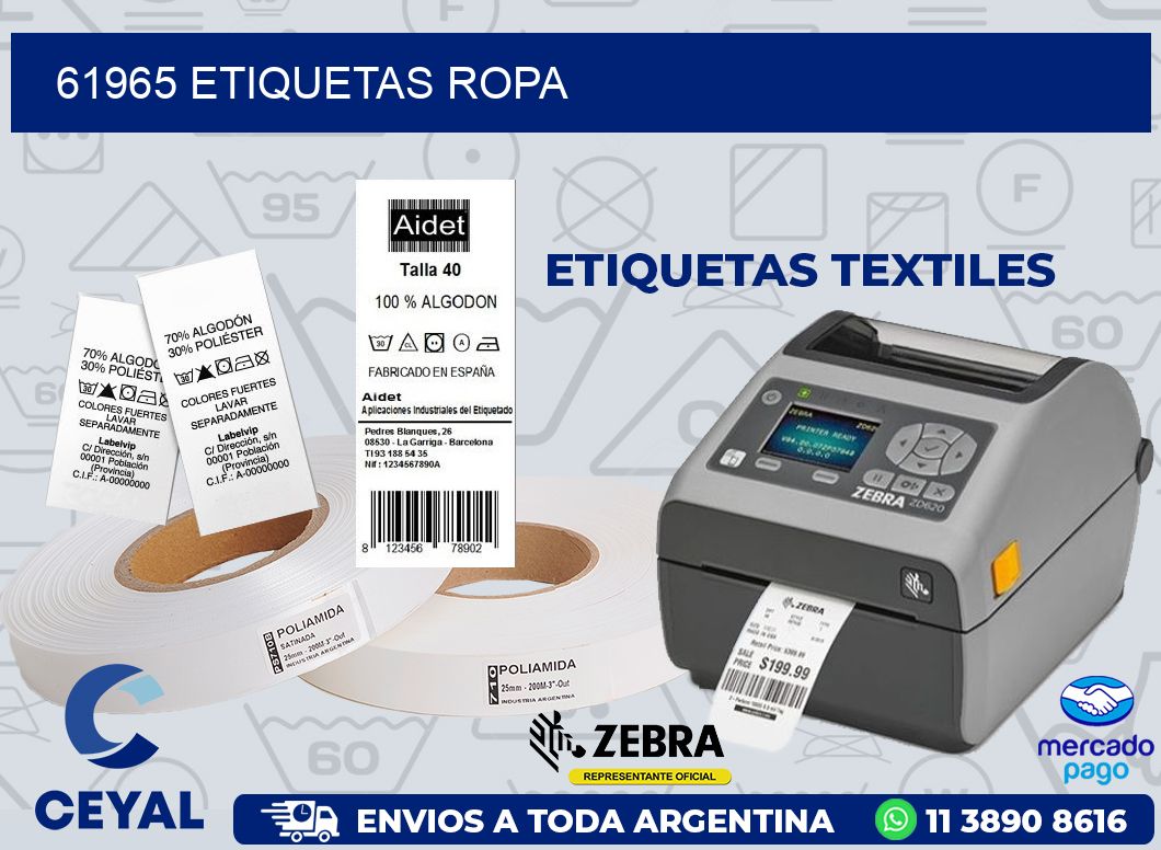 61965 ETIQUETAS ROPA