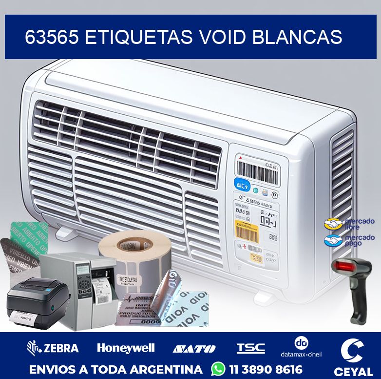 63565 ETIQUETAS VOID BLANCAS
