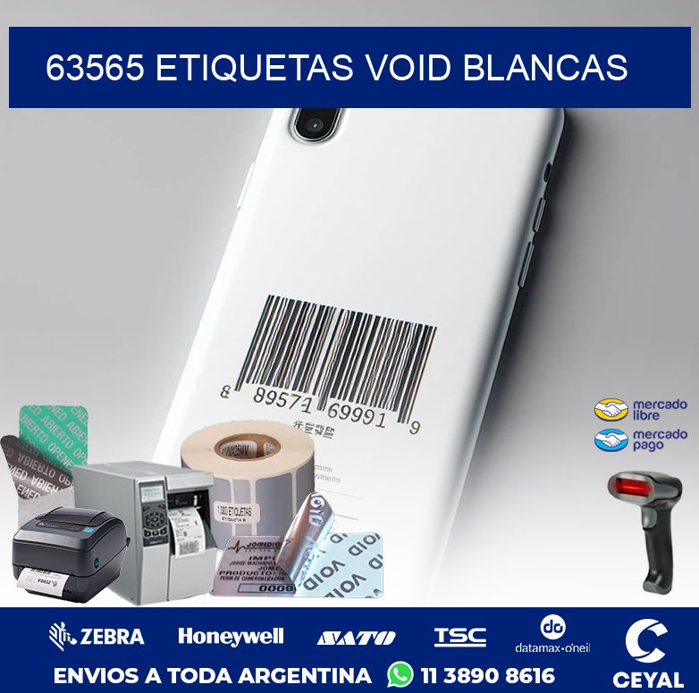63565 ETIQUETAS VOID BLANCAS