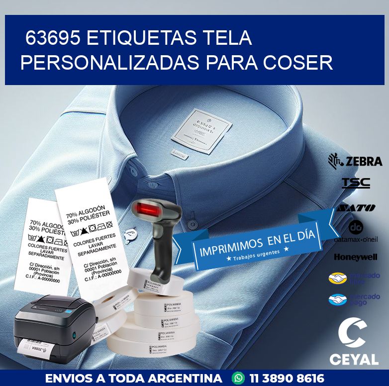 63695 ETIQUETAS TELA PERSONALIZADAS PARA COSER