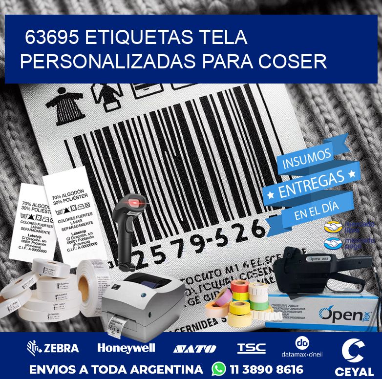 63695 ETIQUETAS TELA PERSONALIZADAS PARA COSER