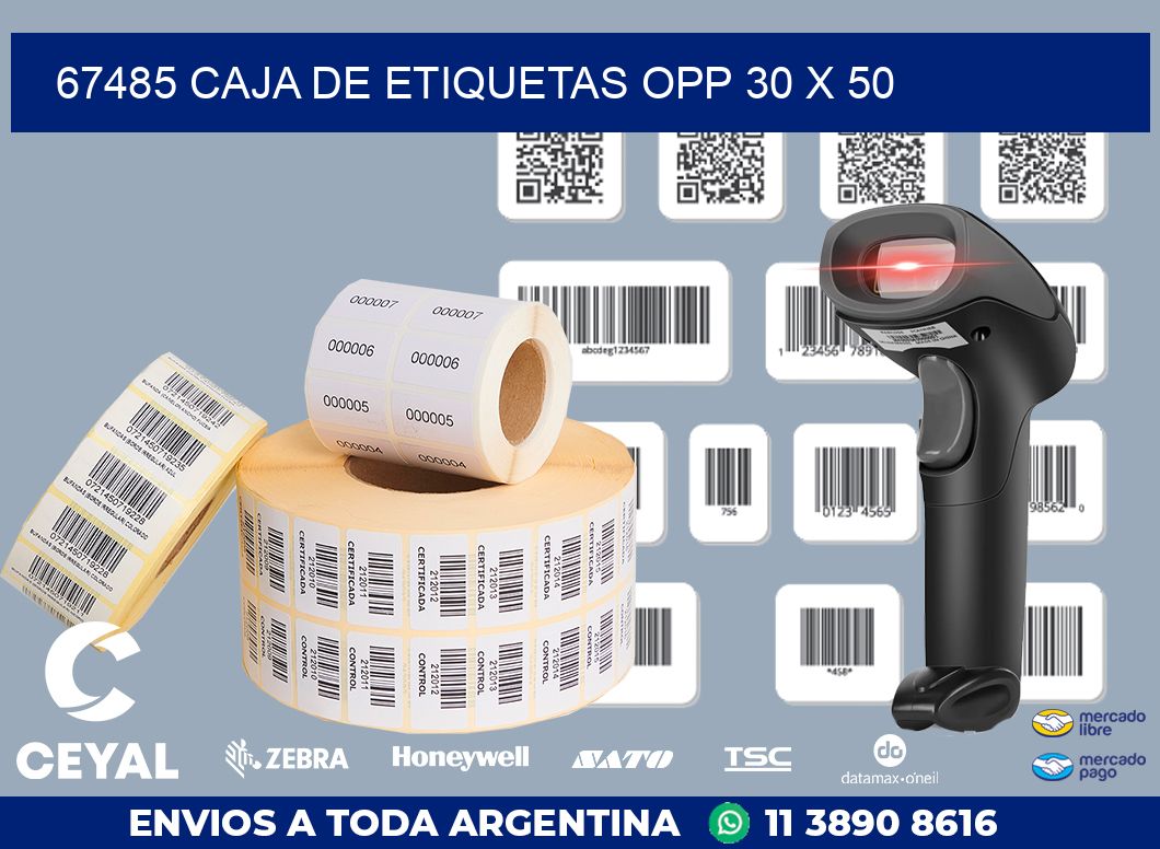 67485 CAJA DE ETIQUETAS OPP 30 X 50
