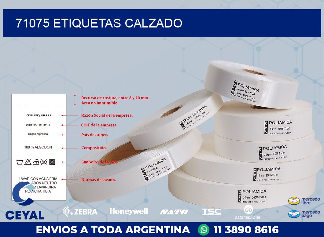 71075 ETIQUETAS CALZADO