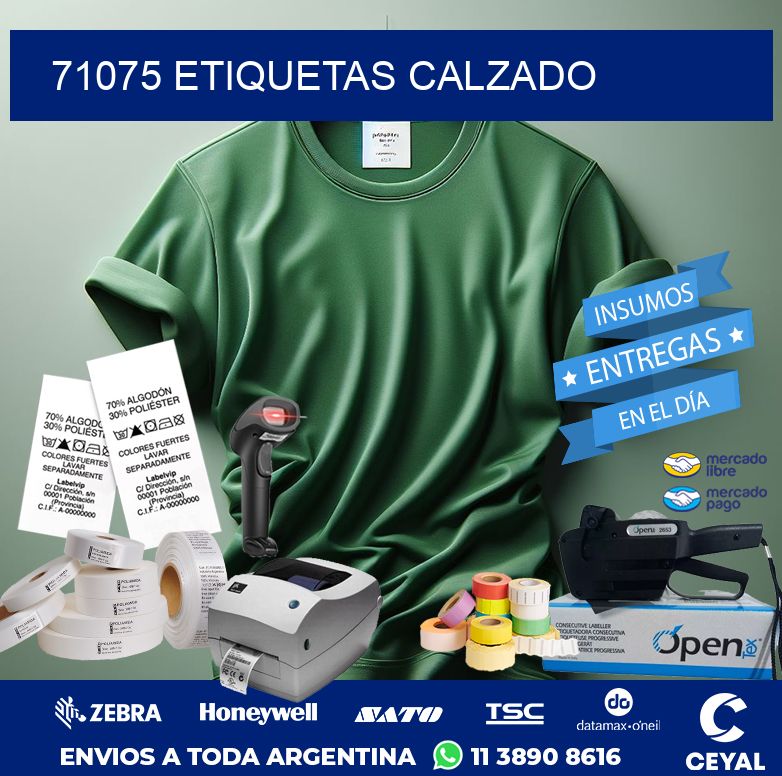 71075 ETIQUETAS CALZADO