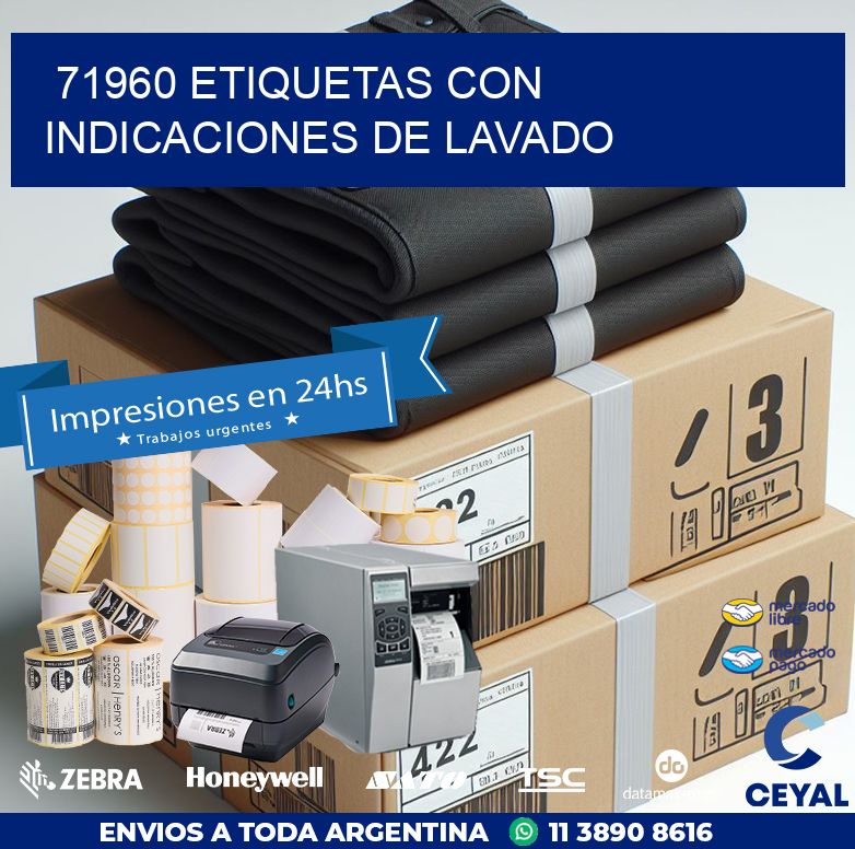 71960 ETIQUETAS CON INDICACIONES DE LAVADO