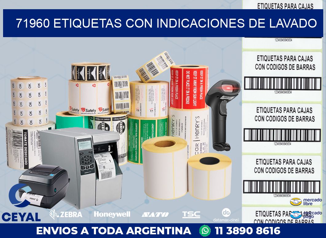 71960 ETIQUETAS CON INDICACIONES DE LAVADO