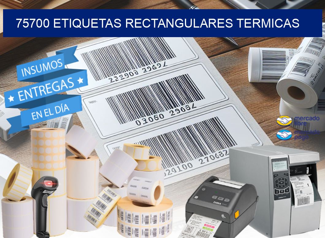 75700 etiquetas rectangulares termicas