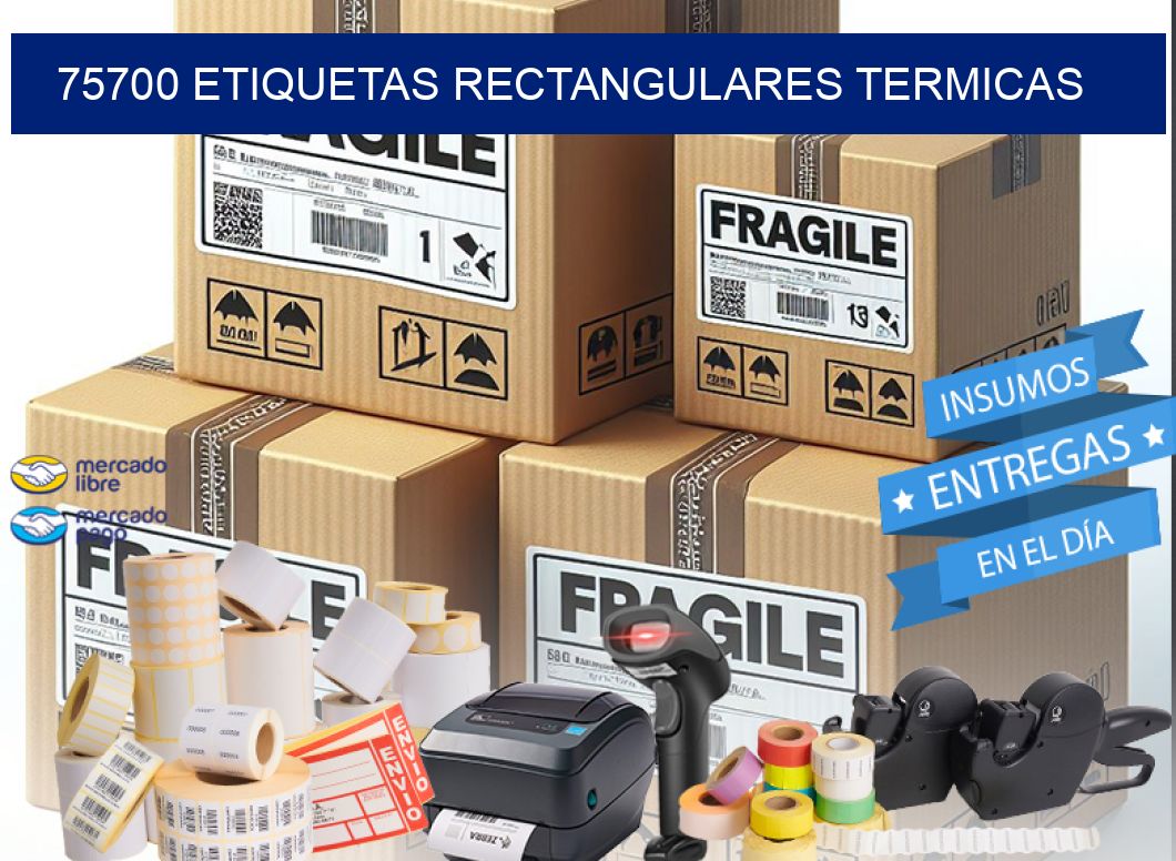 75700 etiquetas rectangulares termicas