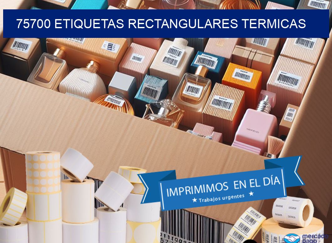 75700 etiquetas rectangulares termicas