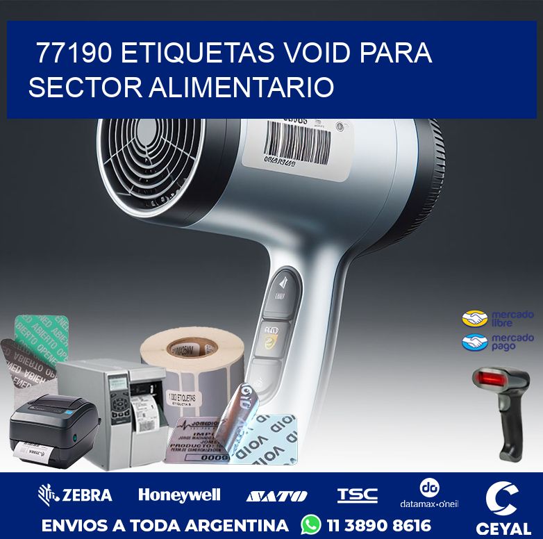 77190 ETIQUETAS VOID PARA SECTOR ALIMENTARIO