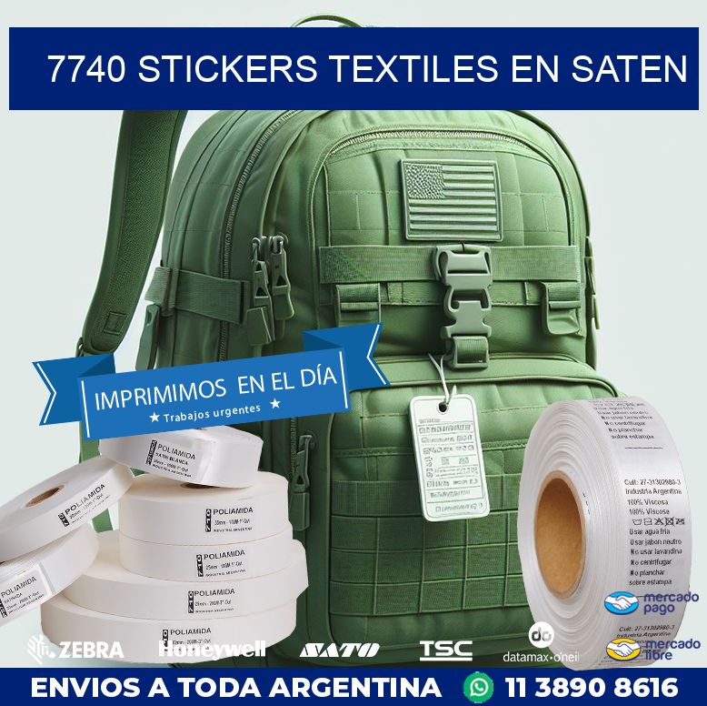 7740 STICKERS TEXTILES EN SATEN