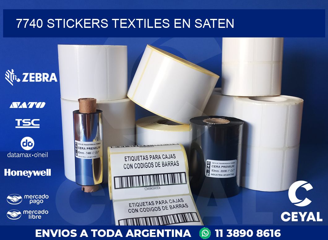 7740 STICKERS TEXTILES EN SATEN