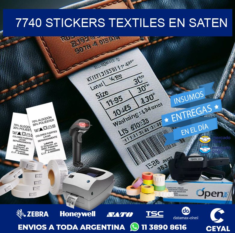 7740 STICKERS TEXTILES EN SATEN